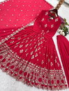 NSR 865 Heavy Faux Georgette With 3mm Embroidery Sequence Work Gown With Bottom Dupatta Wholesalers In Delhi